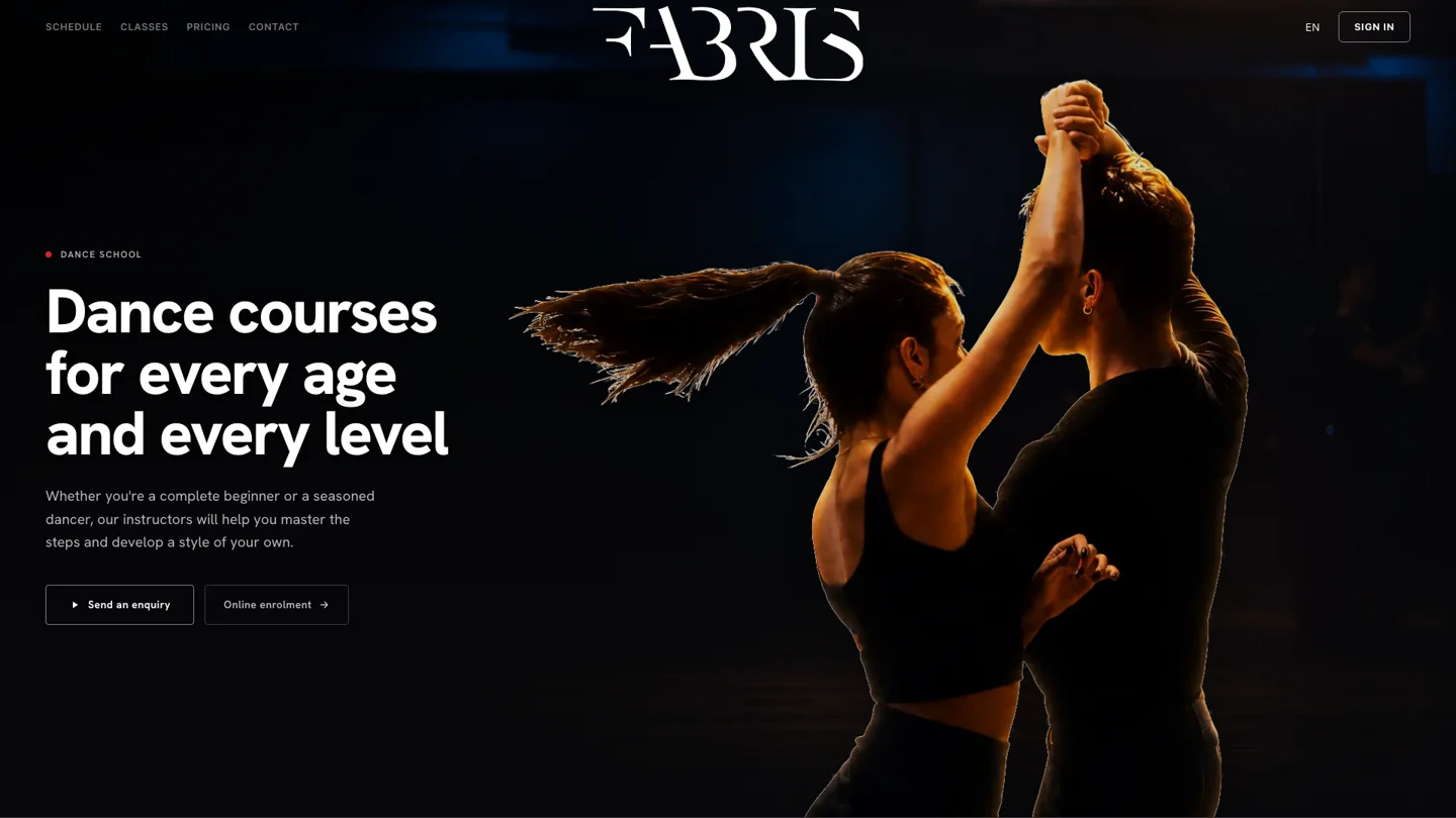 Il sito della scuola di danza Fabris
